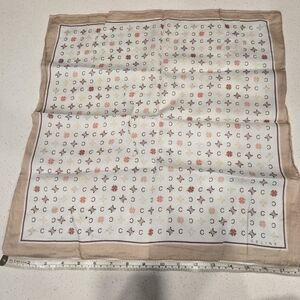 Celine Tan and White Logo Scarf